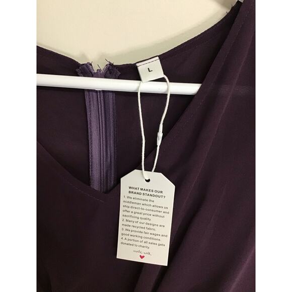 Purple Women's Formal Dress Size L NWT - Picture 5 of 5